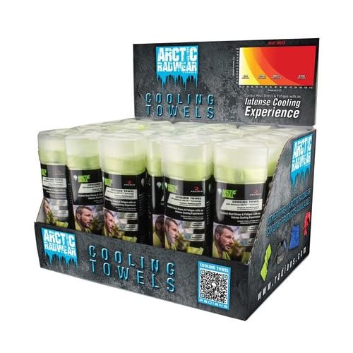 Radians Cooling Towel Counter Display - Lime
