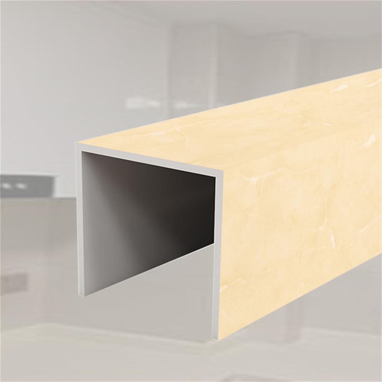 Pipe Coverings Decorative Indoor Paintable, U Shape Pipework Concealer Box for Sink/Inside Wall/Heating/Shower, Waterproof Under Sink Heating Tubing(C,L W 40 x 8cm/15.7 x 3.1in)