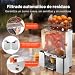 Imagen de VEVOR Exprimidor de Cítricos Eléctrico Comercial Extractor de Zumo 120W Alimentación Automática con Filtro Extraíble Cubo Recolector de Cáscaras para Naranja