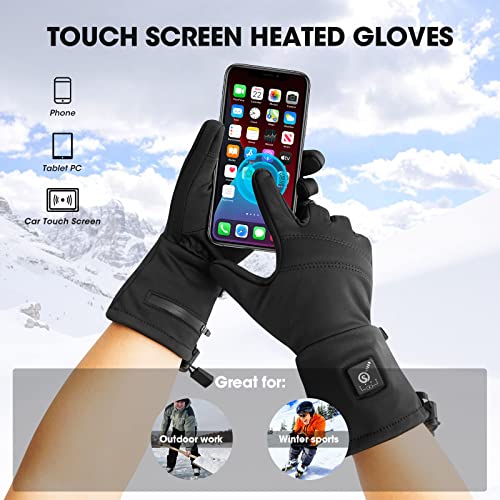 Heated Glove Liners, Upgraded Winter Gloves for Men Women Rechargeable Battery Electric Thermal Thin Gloves Windproof for Skiing Snowboarding Hiking Cycling Hunting by SAVIOR HEAT - Image 4