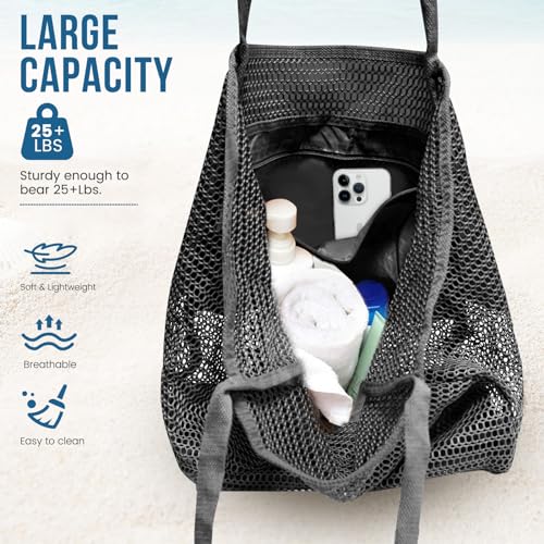 Bolso de hombro para mujer tipo bolsa de playa transpirable y ligera 3