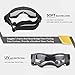 NAMSAN Hundebrille für Kleine Hunde UV-Schutz Hunde Sonnenbrille mit Einstellbar Gummiband Winddichte Hunde Motorradbrille-Schwarz