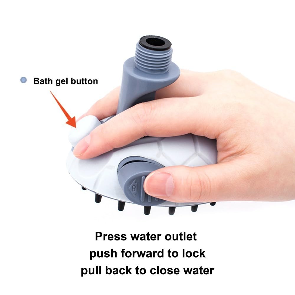 Haustier Duschkopf, Haustier Duschsprüher, Haustier-Badebürsten-Sprühset mit 4 Sprinkler-Adapter für drinnen und draußen, Baden, Pflegen, Massieren und Waschen(Schlauch ist Micht Enthalten)