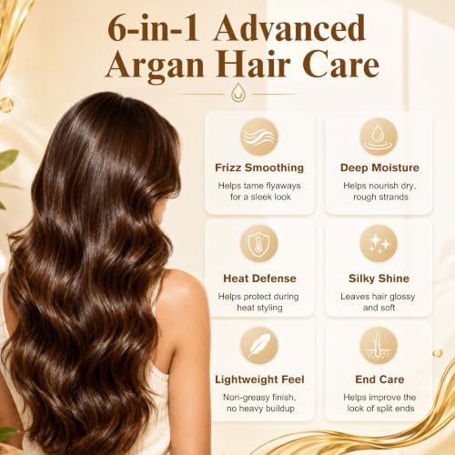 Argan Hair Oil – Frizz Control & Heat Defense for Dry Hair– 3.4 Oz — view 3