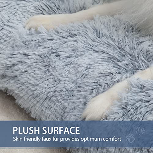 Wayimpress Large Dog Crate Bed Crate Pad Mat For Medium Small Dogs&Cats,Fulffy Faux Fur Kennel Pad Comfy Self Warming Non-Slip Dog Beds For Sleeping And Anti Anxiety (30X20.5X3.5 Inch, Grey) #TOP2