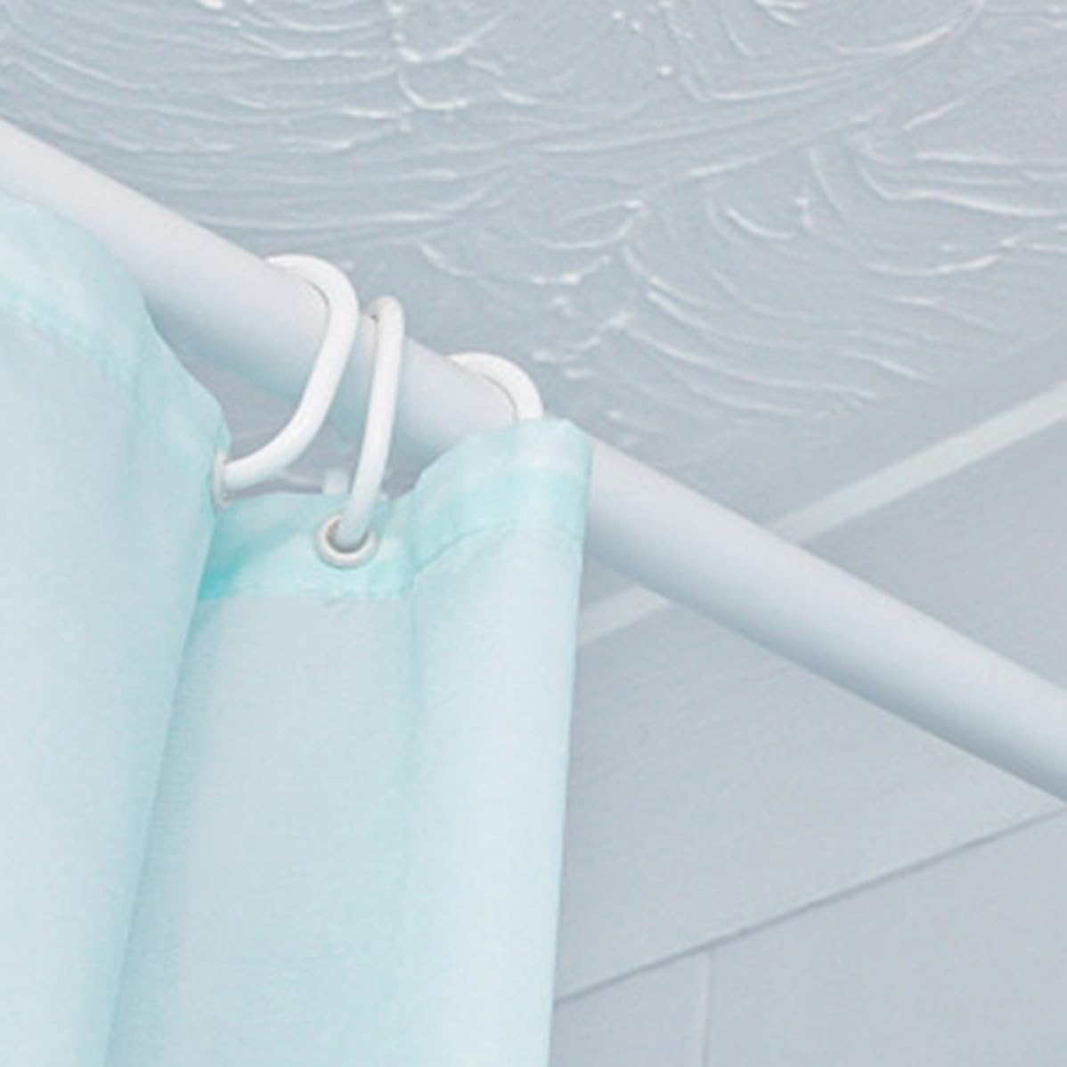 VALICLUD 4pcs Adjustable Tension Curtain Rods for Door Curtains and Windows, White Abs and Iron Material with Reliable Support and Quick Installation, for Home Decor and Minimalist Style