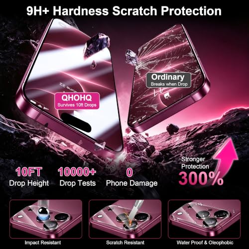 QHOHQ für iPhone 18 Pro Max für Panzerglas, 9H+ Schutzfolie, 3+3 Stück – Ansicht 3