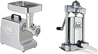 Vista 1 de LEM Products 1158 Mighty Bite - Molinillo eléctrico de carne, aluminio y productos 1606 5 libras de acero inoxidable para salchichas verticales