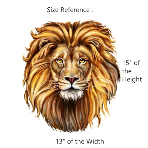 15" H Lion Wall Decal Peel And Stick, Lion Head Wall Decal Decor Art Pics, Lion Wall Stickers For Bedroom Living Room Decor #TOP1