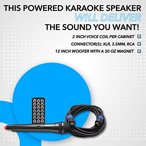 Seismic Audio Speakers Pair Of Active 12 Inch Pa Speaker System, Tailgate Karaoke Speaker, Bluetooth Compatible #TOP3