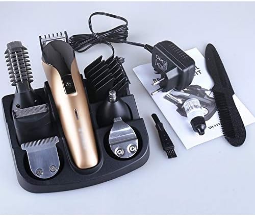 Professional Men Electric Hair Clipper 6 in 1 Multifunctional Cutter Machine Rechargeable Trimmer for Beard Nose Ears