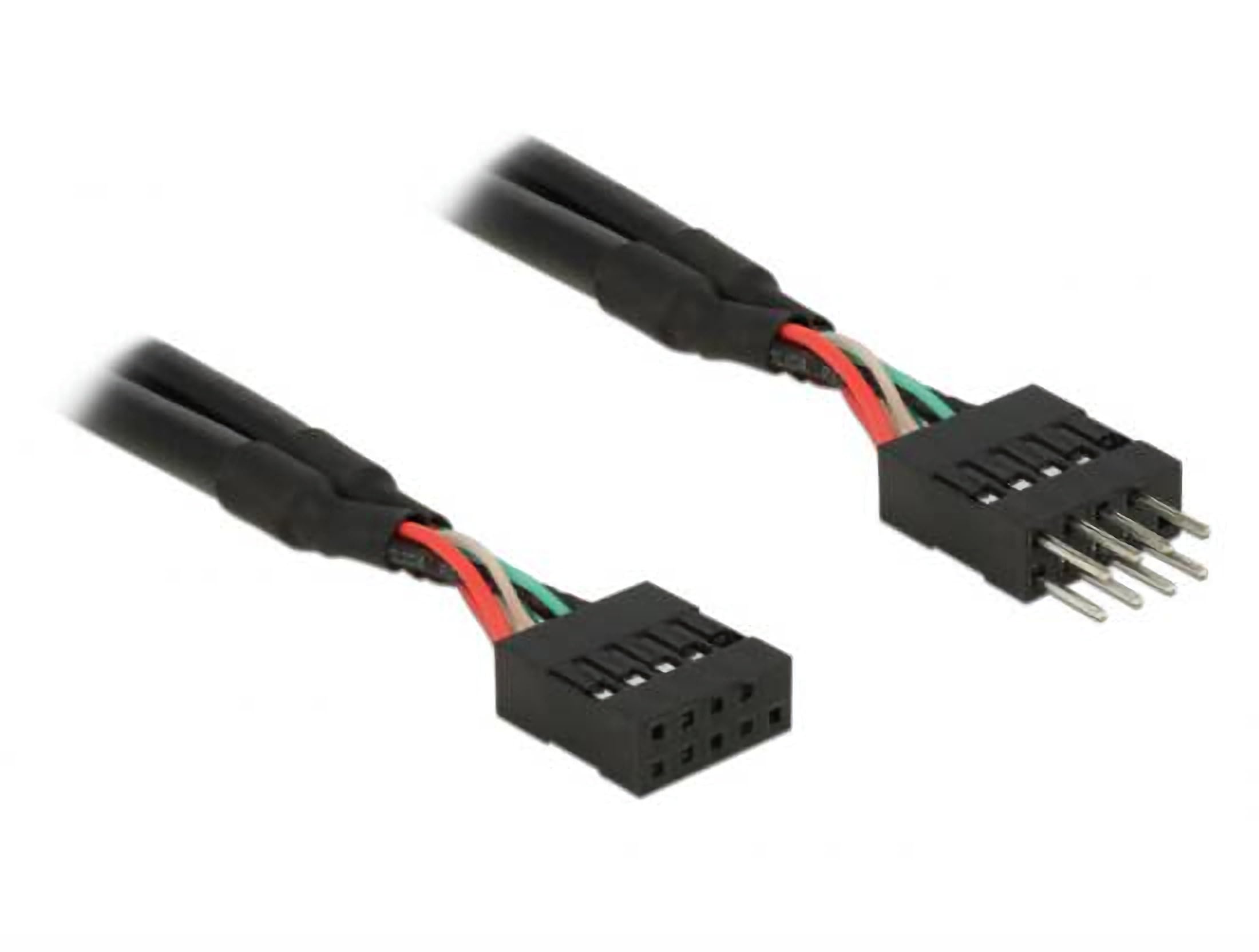 DeLOCK 0.25 m 2xUSB2.0 0.25 m Black Male Female 0.25 m USB Cable – USB (Cables, 2.0; male/female; 480 Mbit/s, Black)