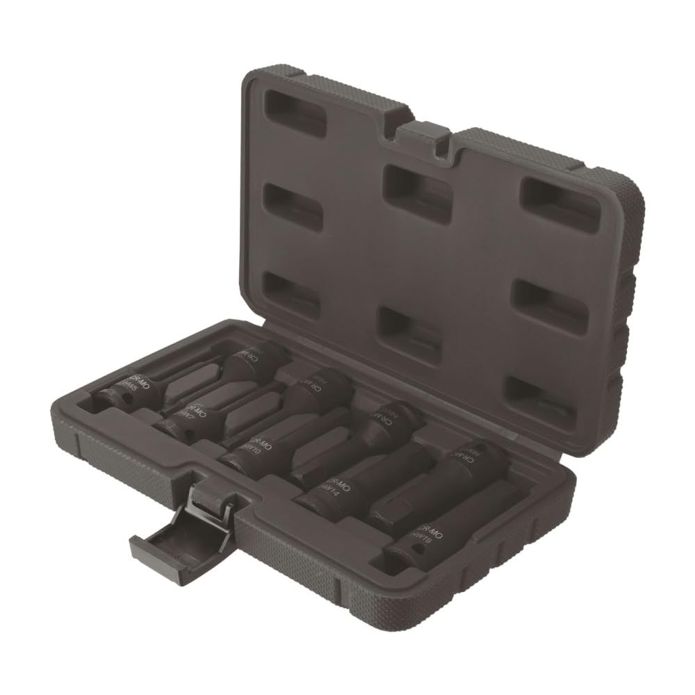 Coffret 9 Douilles à choc BTR carré 1/2