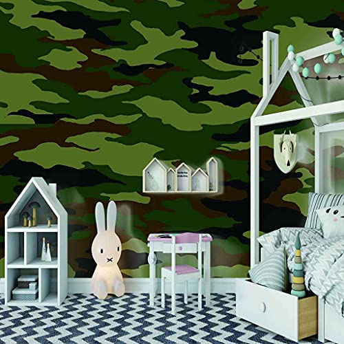 Papier peint photo camouflage vert poster mural tableaux 3D geant - 3