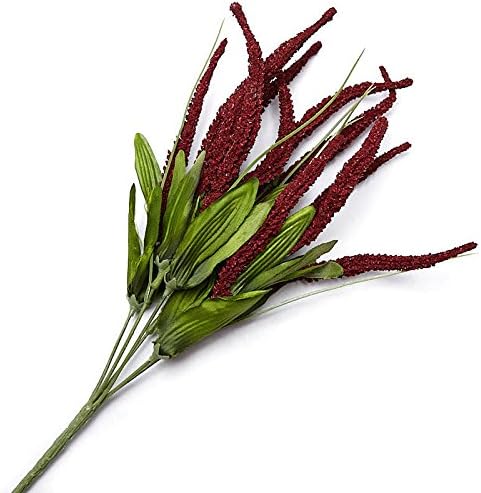 Factory Direct Craft Burgundy Artificial Veronica Floral Bushes for Indoor Decor - 3 Bushes