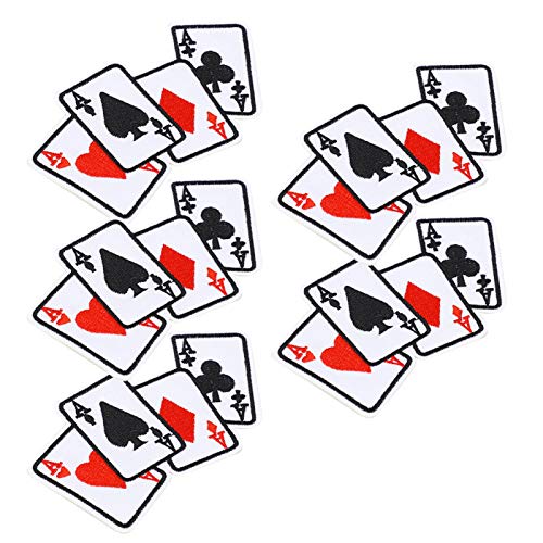 Iron On Patches, 5Pcs 11. 5x6. 5cm Playing Card DIY