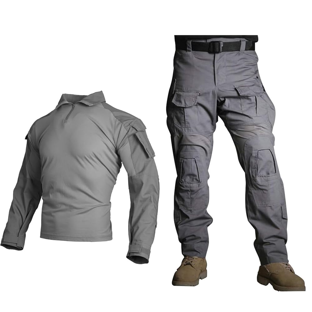 EMERSONGEAR Military Painball Suit Uniform,Army Airsoft Combat BDU Pants Shirt with Knee Pads