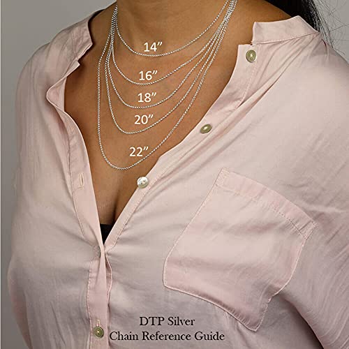 DTPsilver® 925 Sterling Silver Very/Thin Curb Chain/Necklace - Spring Ring or Lobster Clasp - Width: 1.2/1.5/2 mm - Length: 16," 18," 20," 22," 24" Inches4