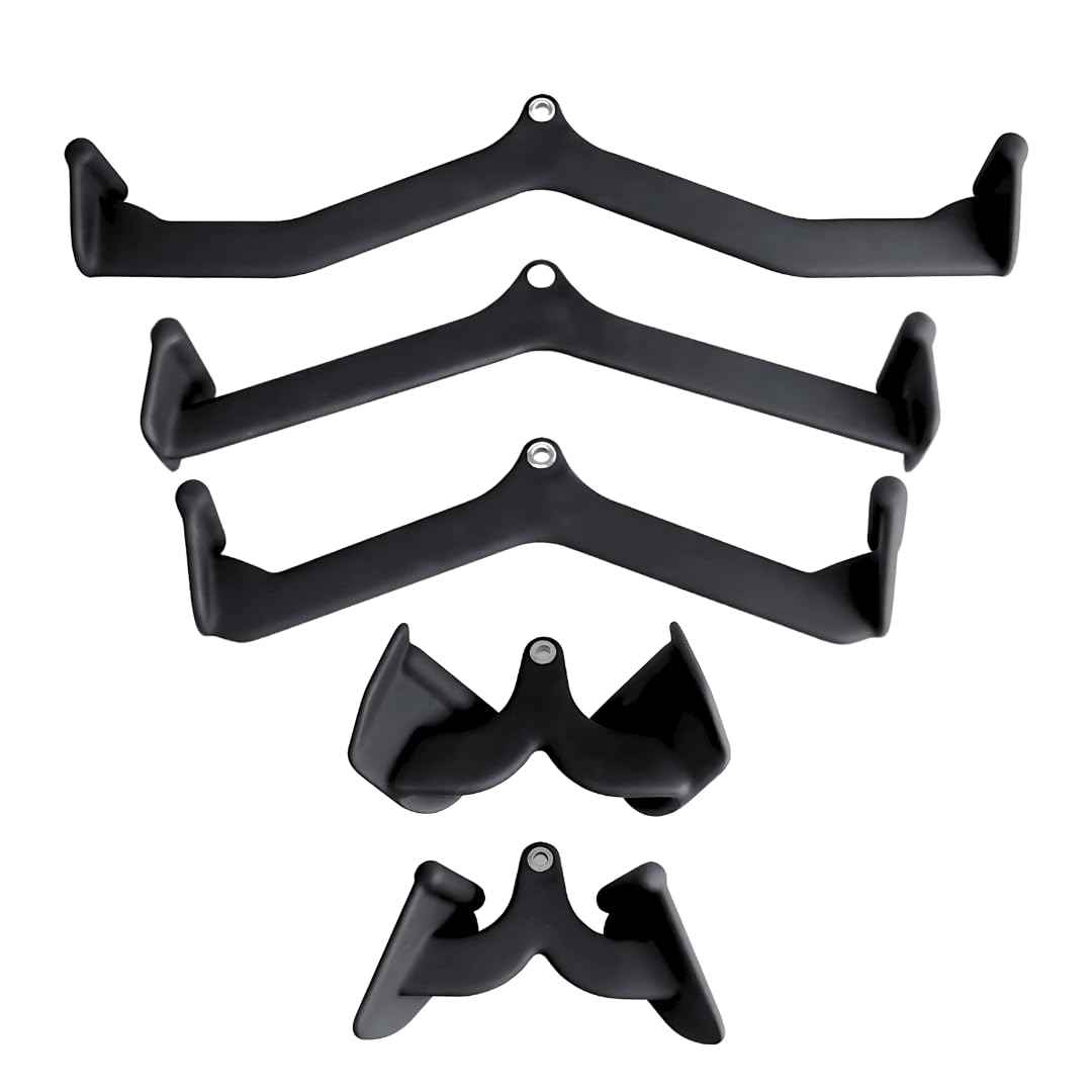 PH Fitness Set de Accesorios Multi Grip [5 Agarre] – Mangos Versátiles para Lat Pulley y Remo – Barra Ajustable con Antideslizante de Espuma – Ideal para Gimnasio en Casa y Entrenamiento de Fuerza