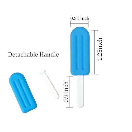 Miniatura 6 de Maoerdental Masticables para alineador Invisalign, silicona de paletas masticables de alineador, 10 unidades de Aligner Munchies con asas de agarre,