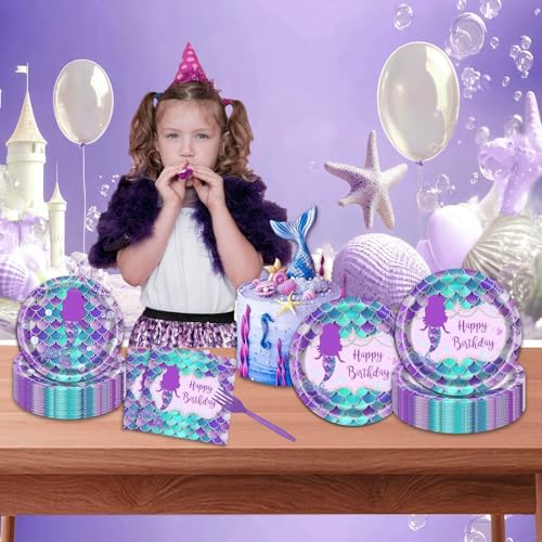 50% Off Vanulus 96-PC Mermaid Birthday Party Supplies Set