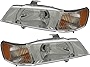 JP Auto Headlight Compatible With Honda Odyssey 1999 2000 2001 2002 2003 2004 Driver Left And Passenger Right Side Pair Set Headlamp