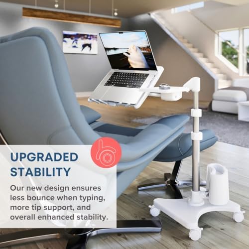 LEVO G2 Deluxe Adjustable Rolling Laptop Stand - 5