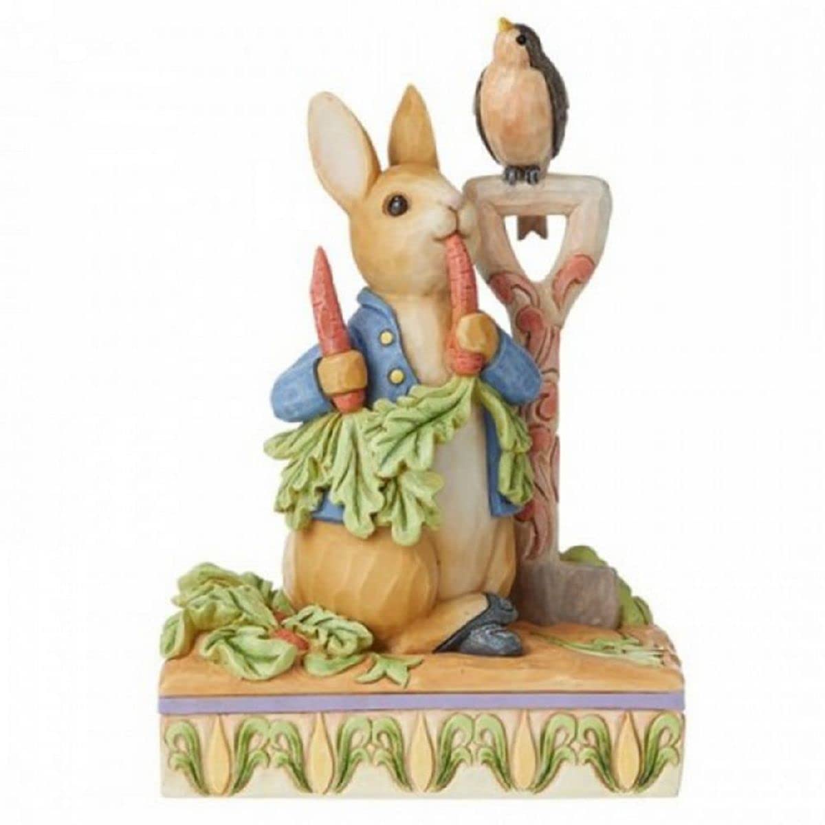 Figurine Pierre Lapin de collection de style jardinier pour décoration de Pâques