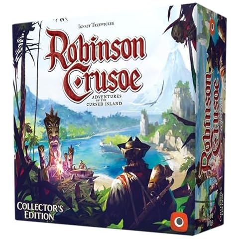 Portal Games Robinson Crusoe Collectors Edition – Ultimate Survival Adventure Cooperative Strategy Board Game with Enhanced Components Ages 14+ 1 to 4 Players Cover