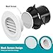 HG Power Soffit Vents 4 inch, Round Vent Cover with Built-in Screen Mesh, ABS Louver 4” Exhaust Vent for Exhaust Fan, HVAC Ducting, Bathroom, Kitchen, Garage Use, 100mm, White