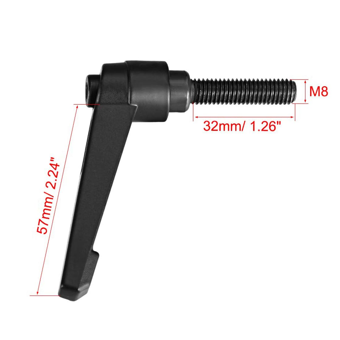 TA-VIGOR 1Pcs Adjustable Clamping Lever Handles, M8 x 32mm Locking Quick Release Push Button Ratchet Screw Knobs - Image 2