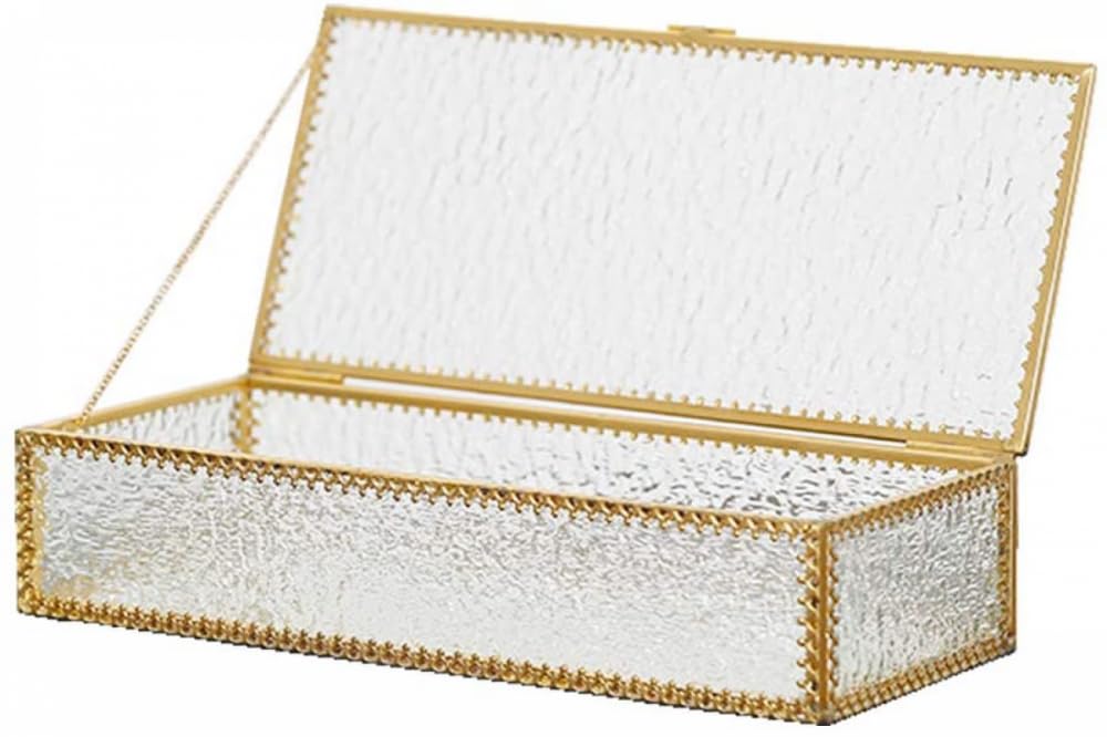 Caja de terrario de cristal, caja de joyería transparente retro, caja de terrario de vidrio geométrico, bandeja de decoración de bandeja de espejo, organizador de cosméticos, decoración de macetas