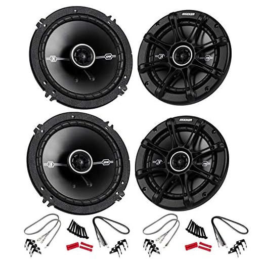 KICKER 4 41DSC654 D-Series 6.5" 480 Watt 2-Way 4-Ohm Car Audio Coaxial Speakers