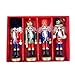 SUCHUANGUANG 4 pièces en Bois Casse-Noisette marionnette Noix de Coco Soldat poupée Pendentif décorations de noël en Bois
