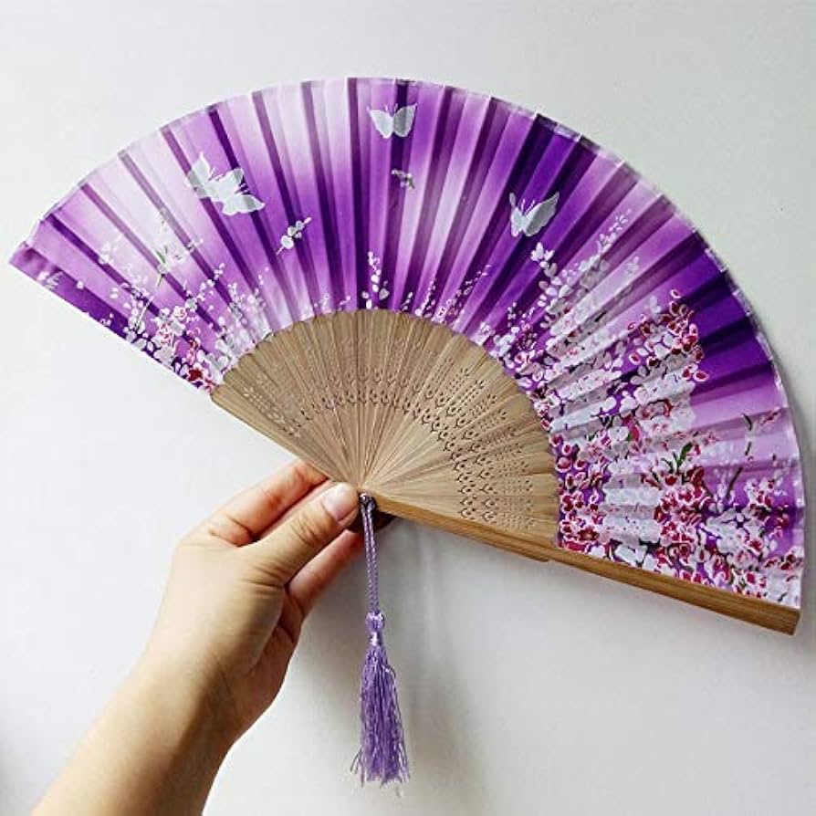 Amazon.com: Purple with Butterflies Floral Patterned Hand Fans, Vintage Silk Looking and Japanese Lace Designs with Bamboo Frames, Handheld Folding Fans Perfect for Weddings, Parties and Church Events : Home & Kitchen Amazon.com: Purple with Butterflies Floral Patterned Hand Fans, Vintage Silk Looking and Japanese Lace Designs with Bamboo Frames, Handheld Folding Fans Perfect for Weddings, Parties and Church Events : Home & Kitchen