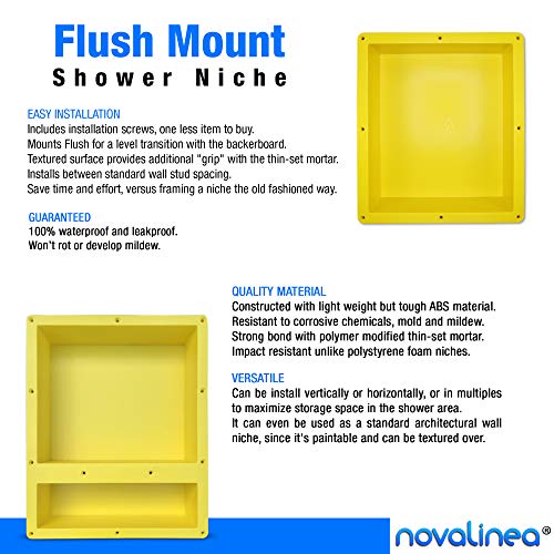 Novalinea 16" x 20" Single Shelf Recessed Shower Niche by Novalinea - Used condition - Image 5