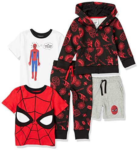 Amazon Essentials Disney | Marvel | Star Wars Jungen Outfit-Sets (Früher Spotted Zebra), 5er-Pack, Marvel Spider-Man, 11-12 Jahre