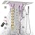 HOMEDEC LED Multi Functions Full Body Shower System with 6pcs Body Jets Spray with?Up/Down?Shower Spout, Large 3 In 1 Functions 14x20inch Showerhead, Rainfall Mist Shower Faucet Set, Brushed Nickel
