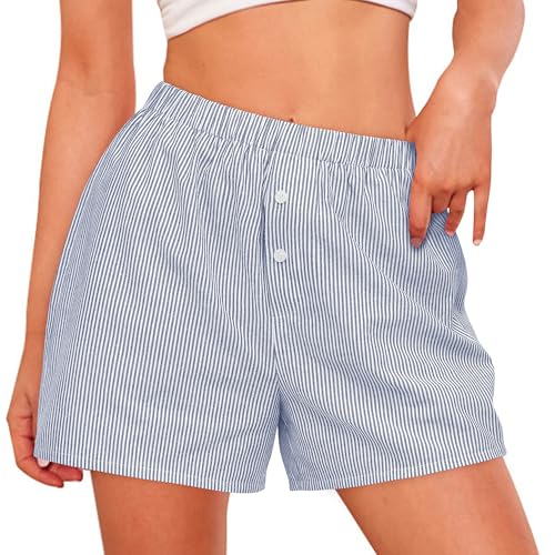 Image of PRETTYGARDEN Womens Summer Gingham Boxer Shorts