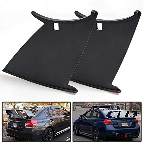 PIT66 Rear Spoiler Wings Stiffi Support Stabilizer Kit Compatible with 11-14 Subaru Impreza WRX STi Black 2 PCS
