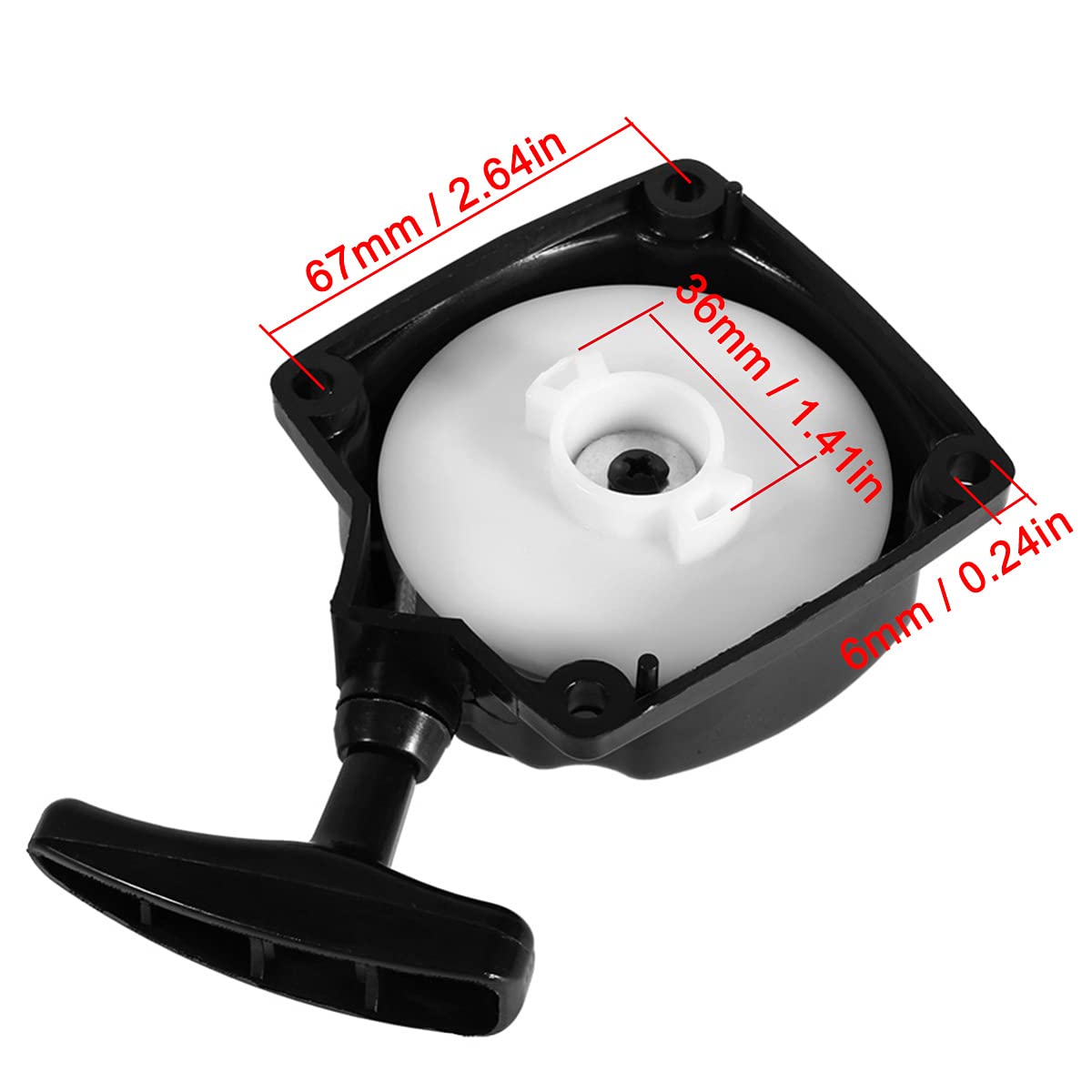ZAMDOE Avviamento a Strappo per 33cc 43cc 47cc 49cc 50cc Pocket Dirt Bike Scooter a Gas Mini Chopper ATV, con Fune di avviamento