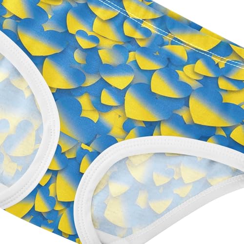 Joisal Cotton Girls Underwear Toddler Blue Yellow Hearts Gradient Panties Little Girl Aesthetic Briefs Underpants 2t4