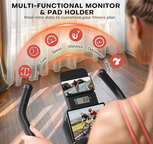 Slunse EB509C Exercise Bike, Adjustable Magnetic Resistance Brake Stationary Bikes For Home, Quiet Indoor Cycling Bike With Upgraded Seat Cushion thumb #5