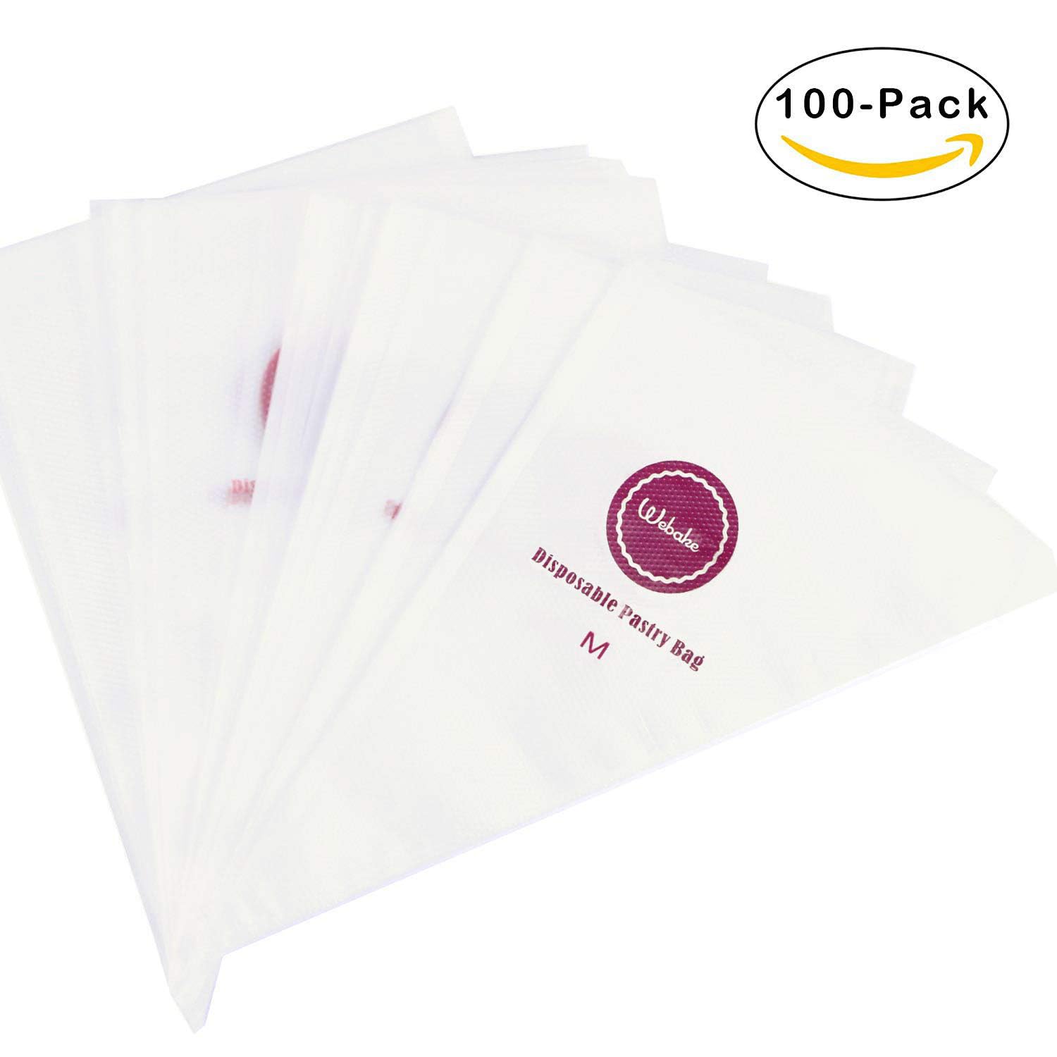 Webake 14 Inch Disposable Pastry Bag Icing Piping Frosting Bags for Cake Decorating 100 Pcs (Medium) - Image 3