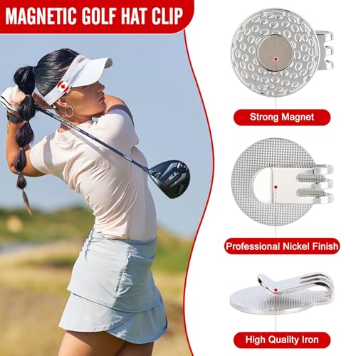 Golf Ball Marker with Magnetic Golf Hat Clip,Removable Golf Marker Attaches for Golf Lovers,Canada Flag Golf Accessories Golf Gifts for Men Women - Image 3