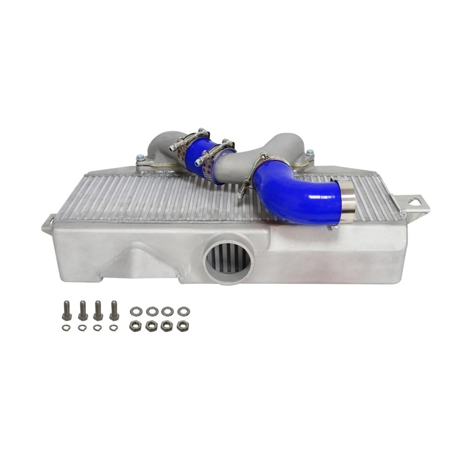 Pasuje do WRX STI EJ20 EJ25 GD 02-07 czarny czerwony niebieski intercooler do montażu na + rura Y Chłodnica intercooler(Blue)