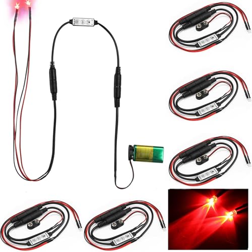 Treela 6 Pcs Halloween Glowing Red Eyes LED Light Eyes