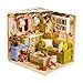 Produktbild DIY Puppenhaus Miniatur Möbel Kit Mini Hütte Kabine Puppenhaus Handgefertigt ZusammengebautBest Geburtstag Geschenke Für Mädchen Und Frauen