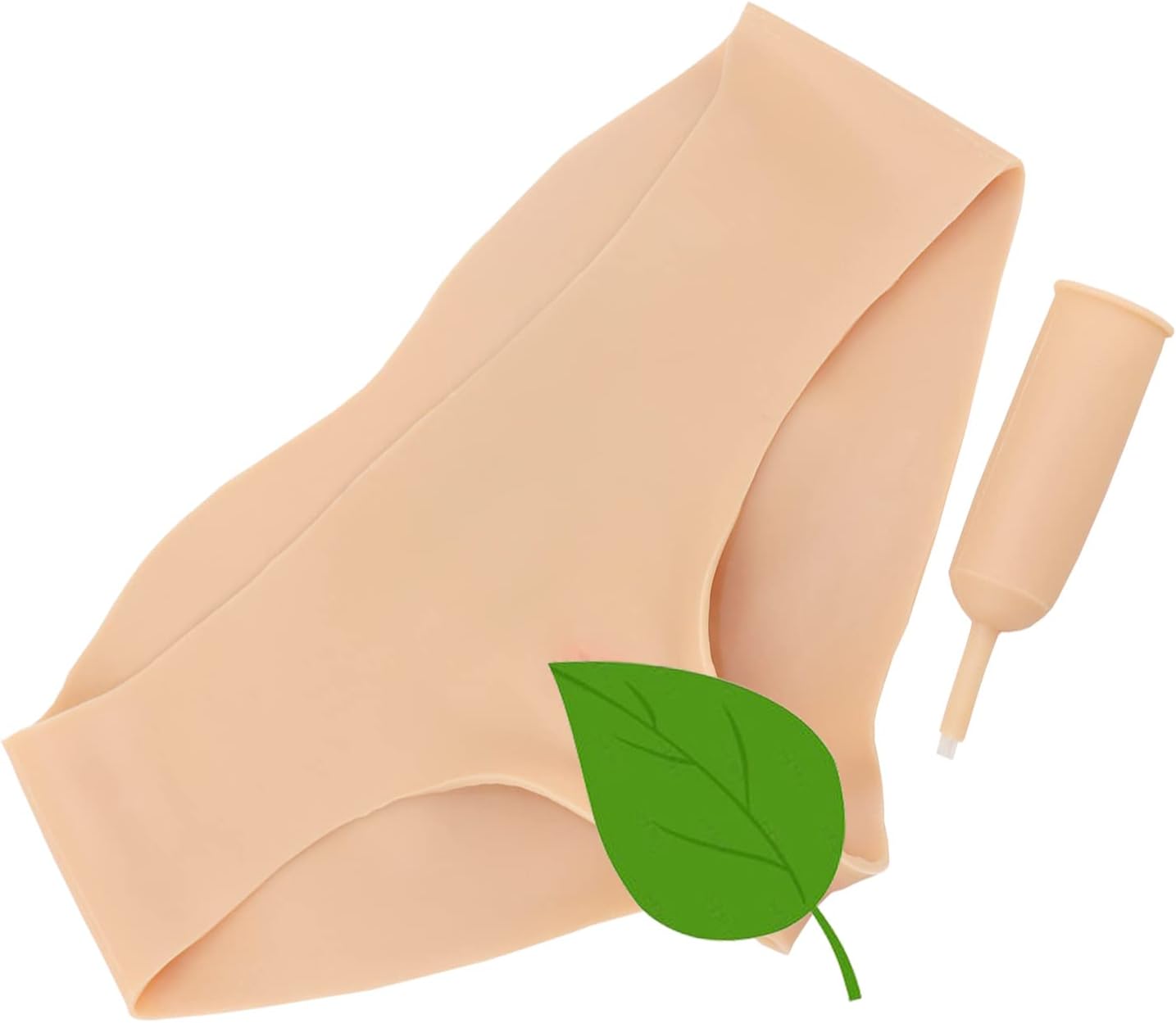 Crossdresser Fake Panties with Catheter - Silicone Hiding Gaff Boxer Briefs & Disguise Waterproof Fake Panty for Crossdresser Transgender Role Playing 0.5lbs