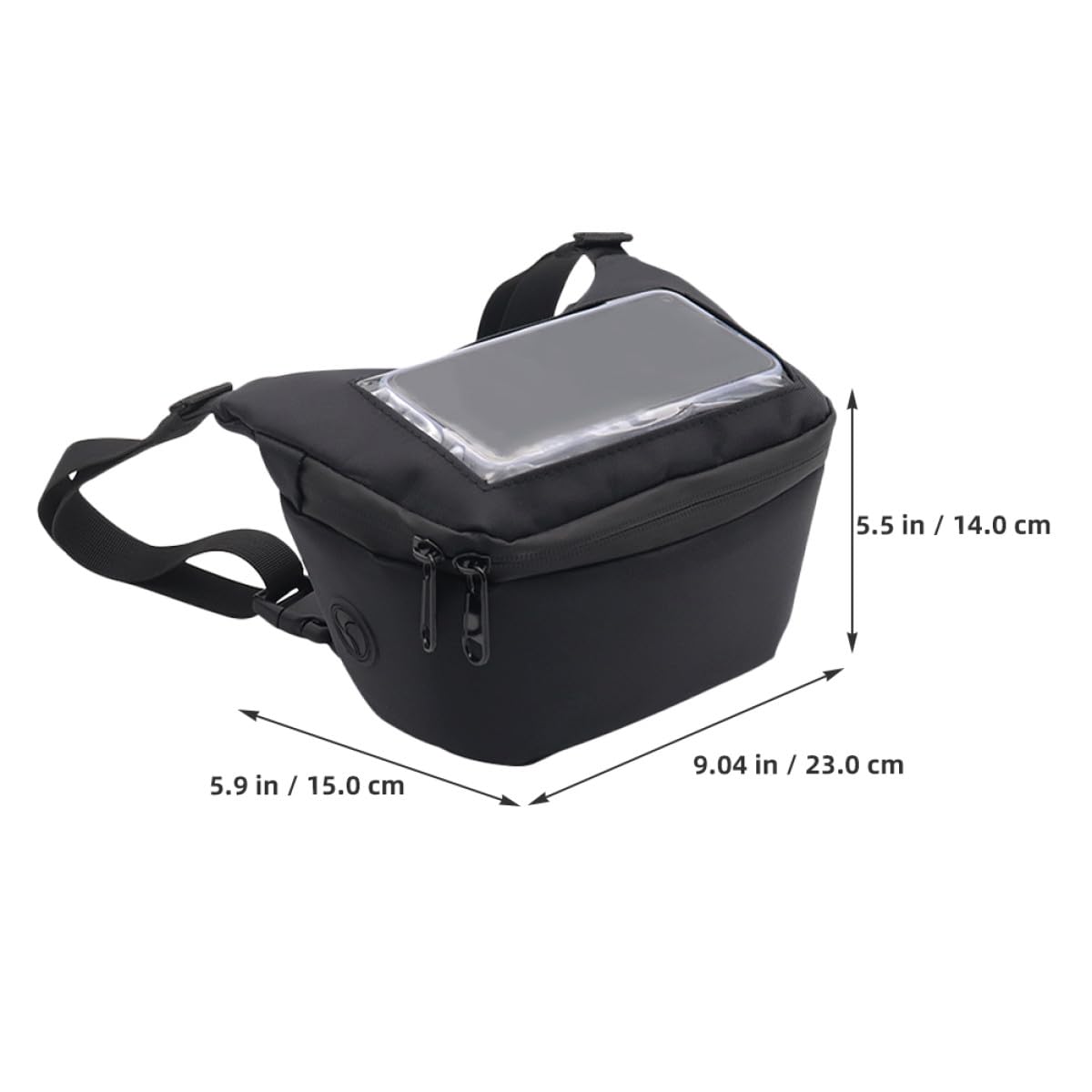 Generic Borsa Interno Manubrio Bicicletta in Poliestere Spazioso per Ciclismo Urbano e Avventure All'aperto